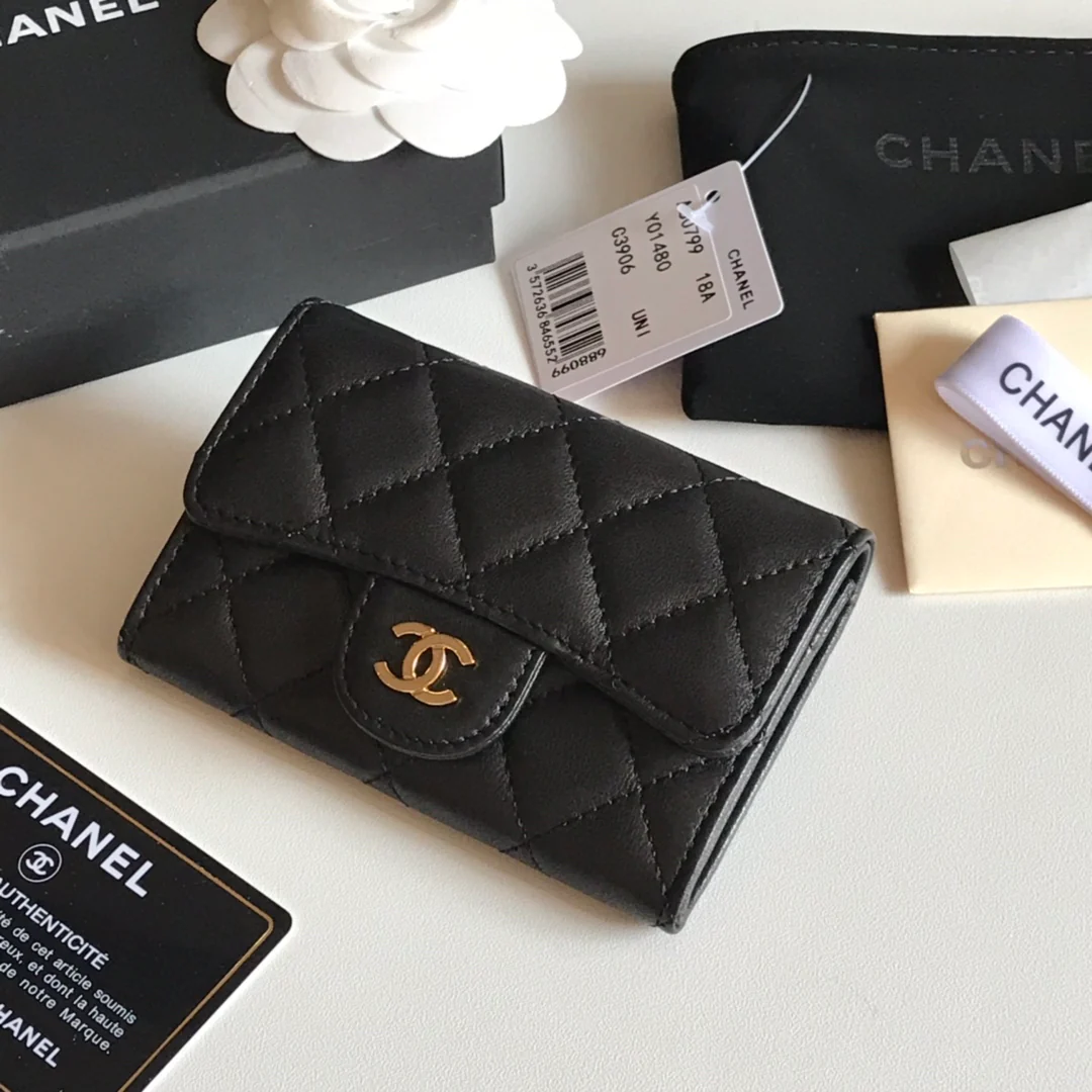 Однослойный держатель для карт Chanel Classic CF - 1 шт.