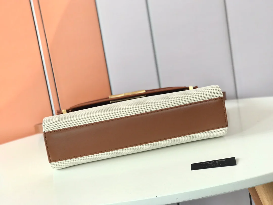 Сумка YSL Manhattan - Лен - Кожа