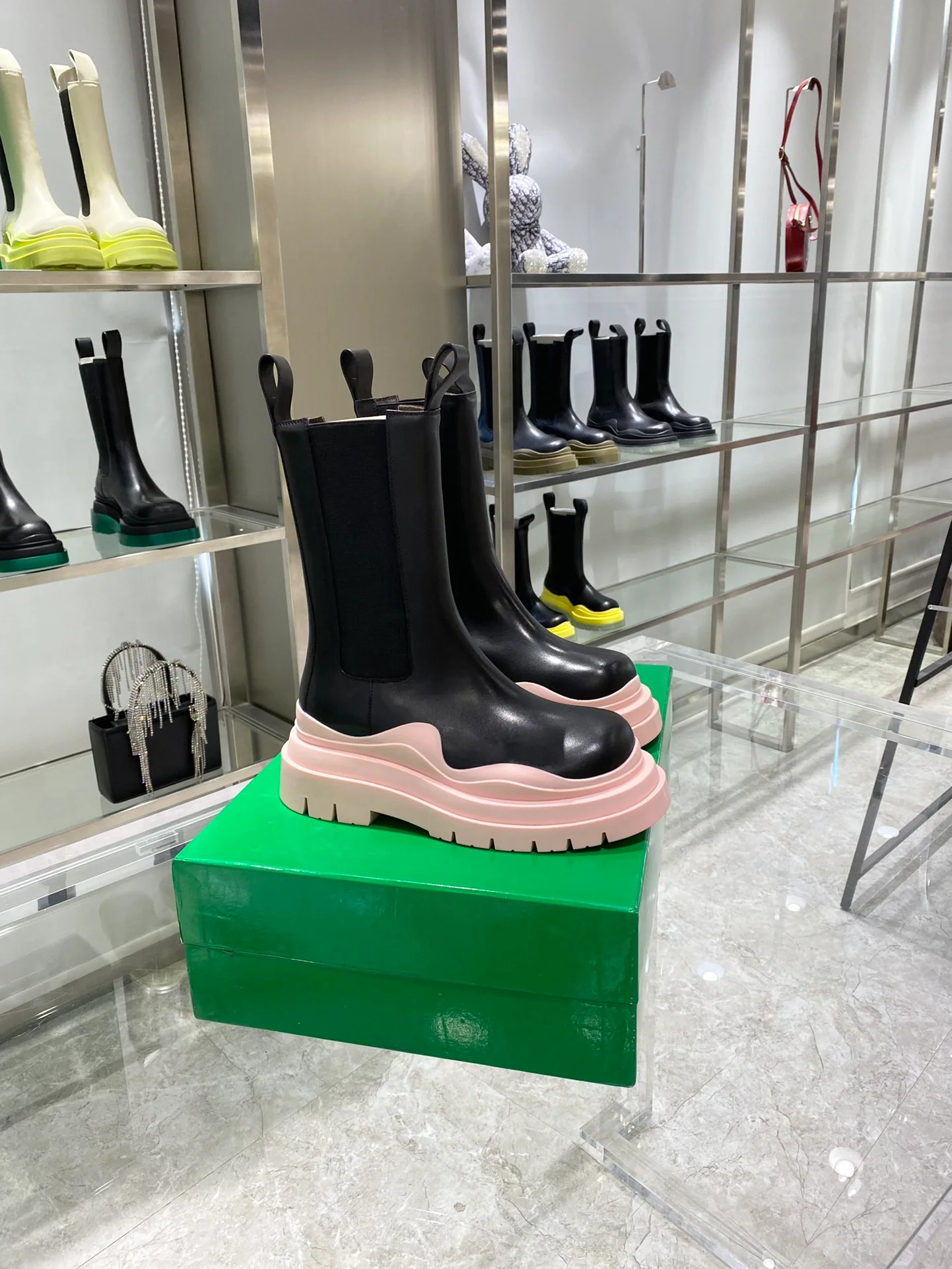 Обувь BV - BV - основа - до середины икры - ботинки Martin на платформе