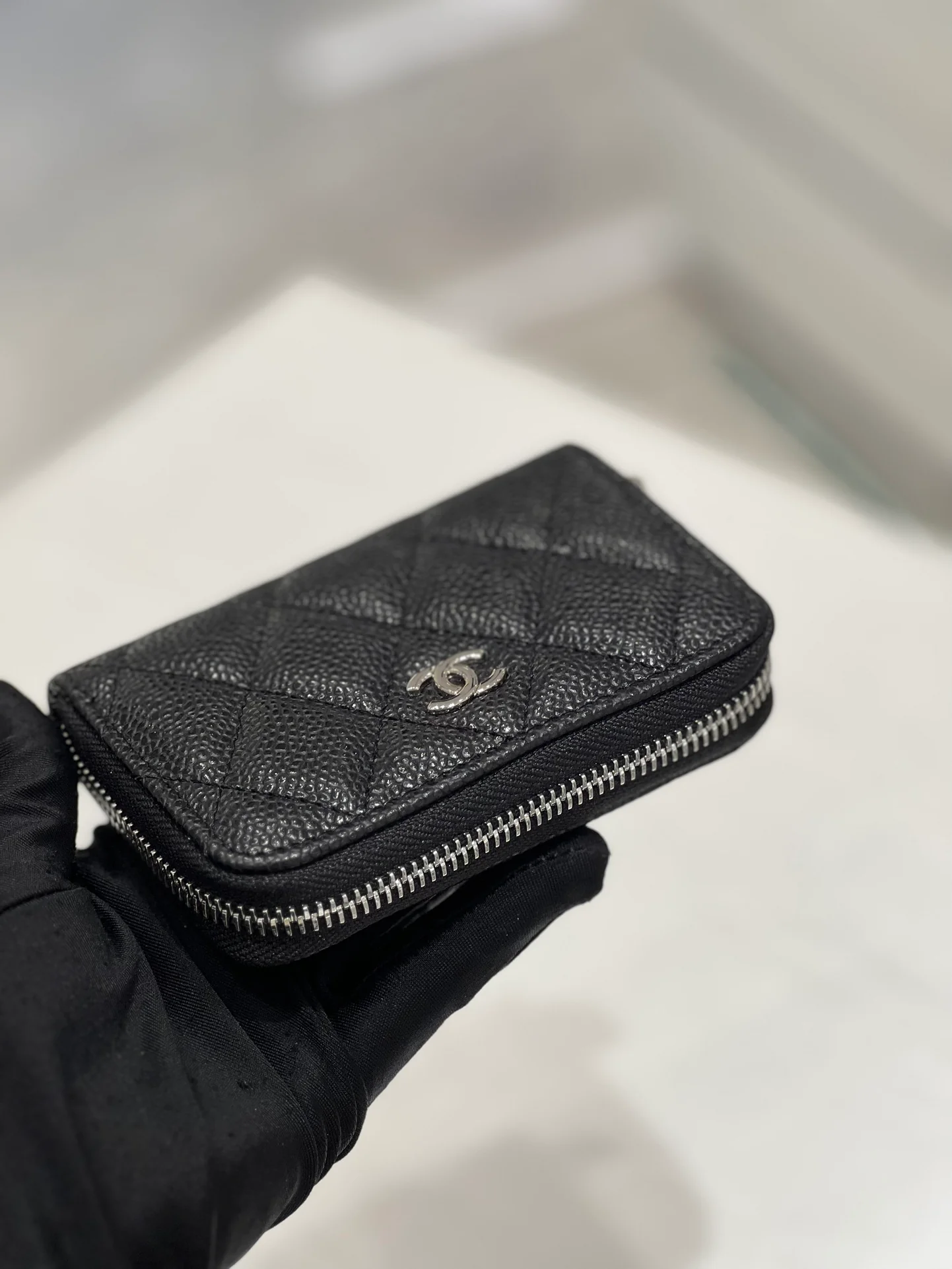 Классический кошелек для монет Chanel CF на молнии