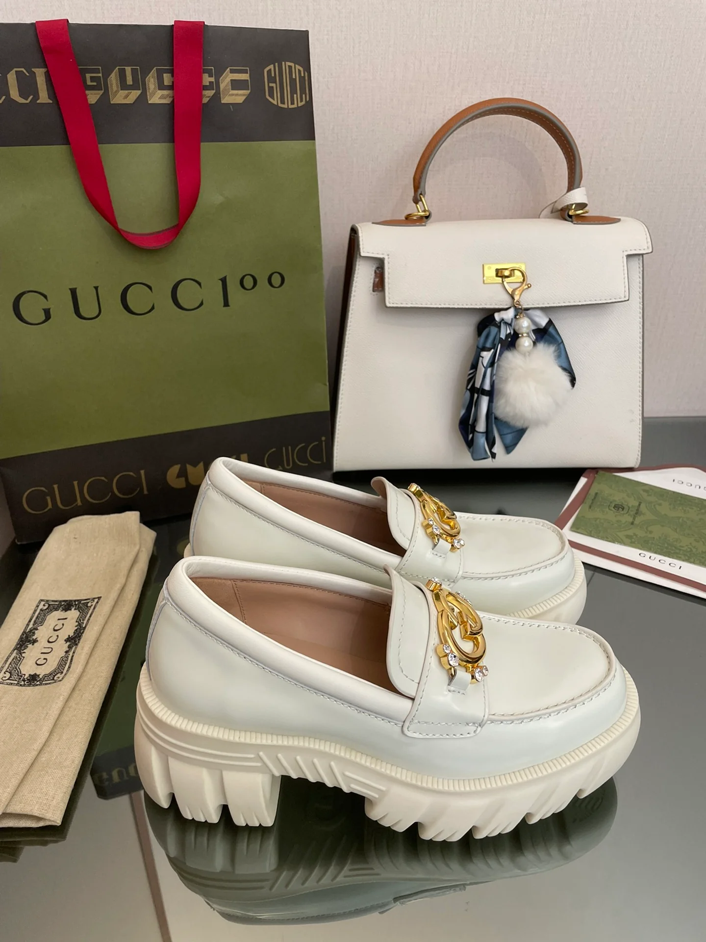 Gucci 2022 Pre-Fall - Лоферы на платформе Groove