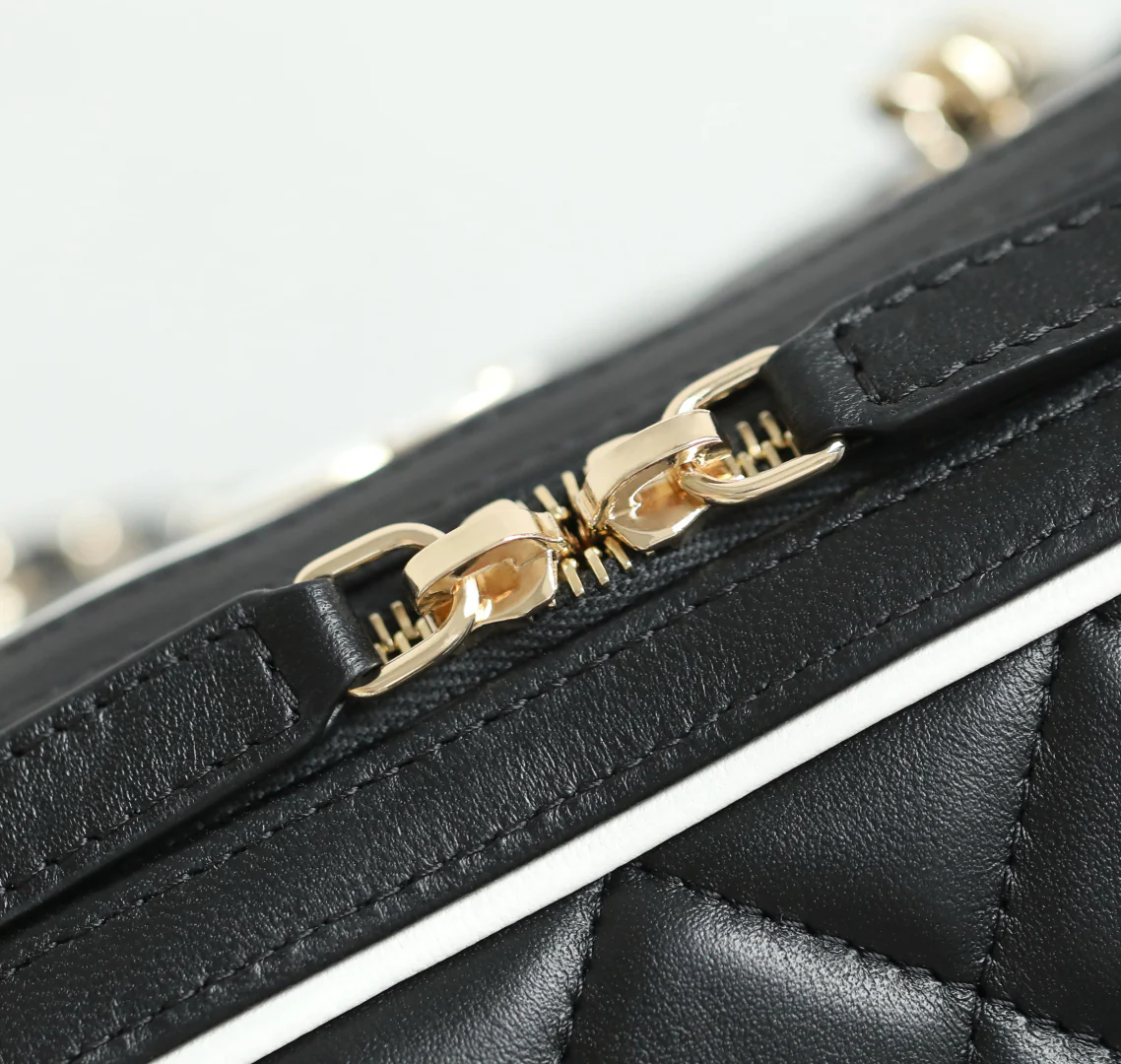 Мини-шар для боулинга из овечьей кожи, весенне-летний, 25 пенсов, с черно-белыми краями.