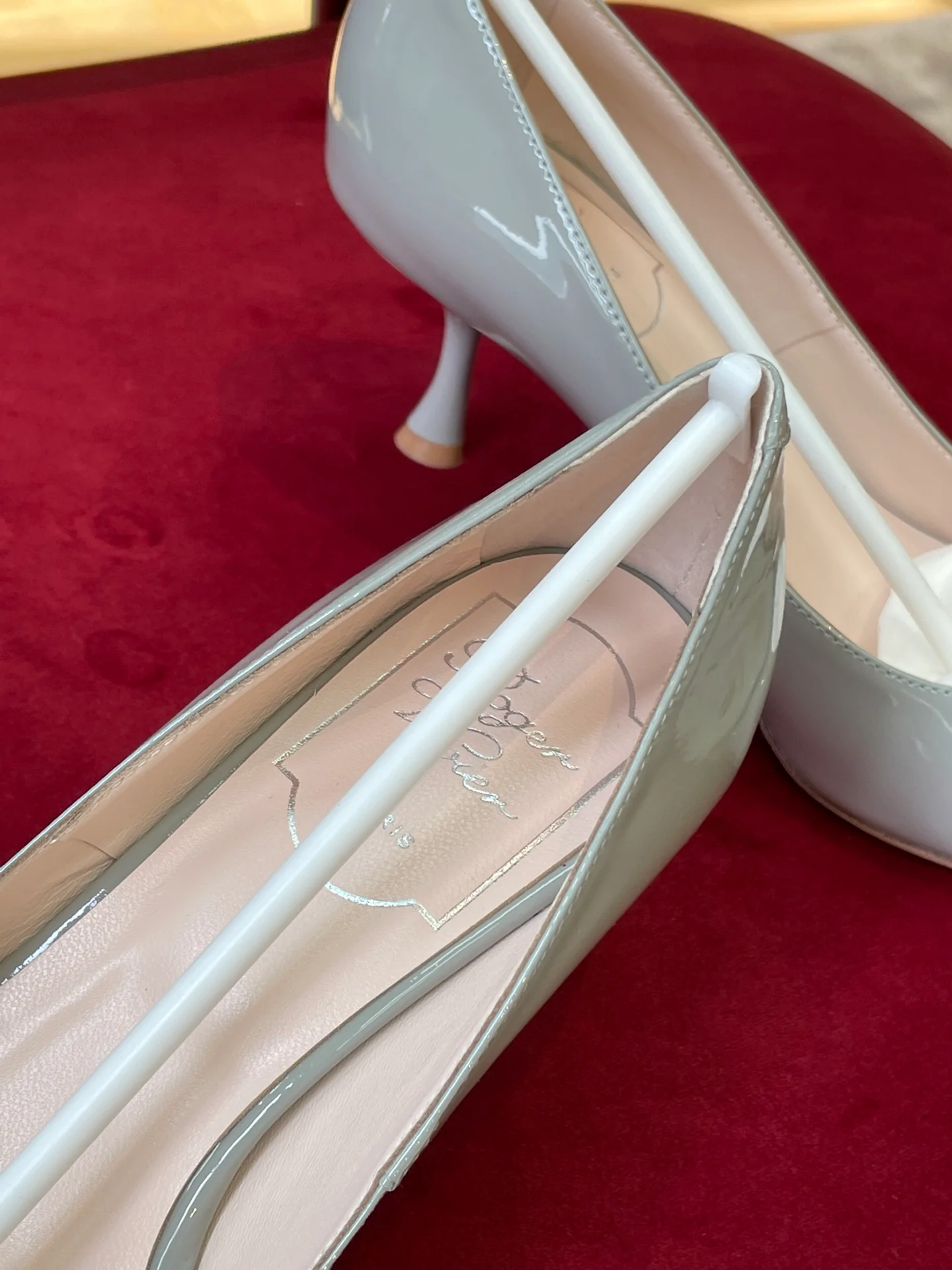 Туфли для автодомов - туфли на каблуке с острым носком - серые