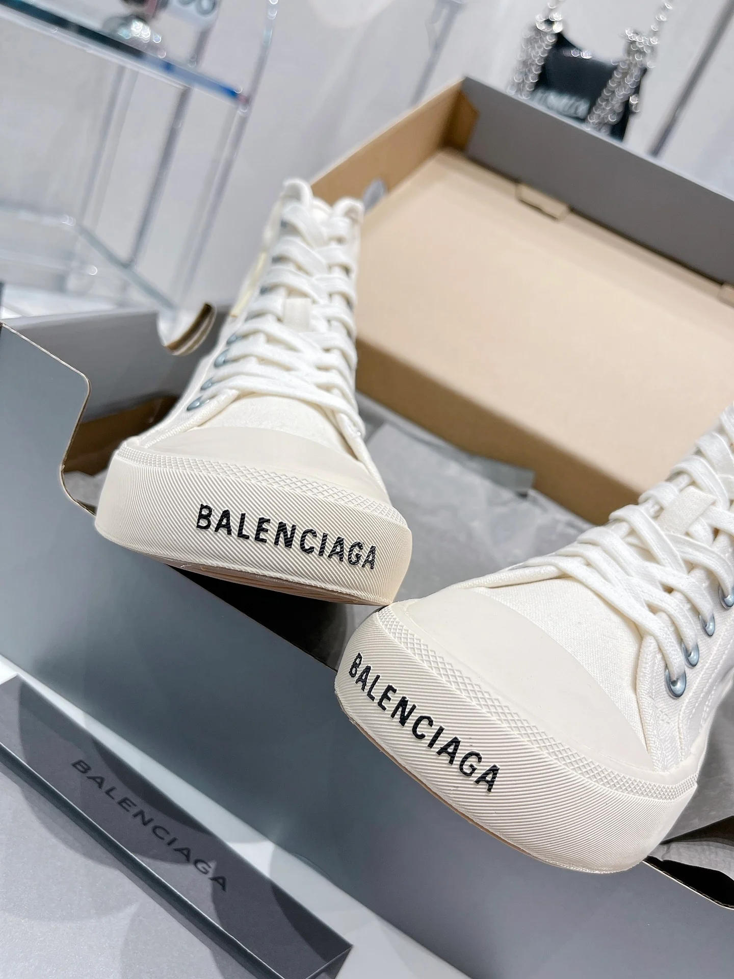 высокие парусиновые кеды Balenciaga