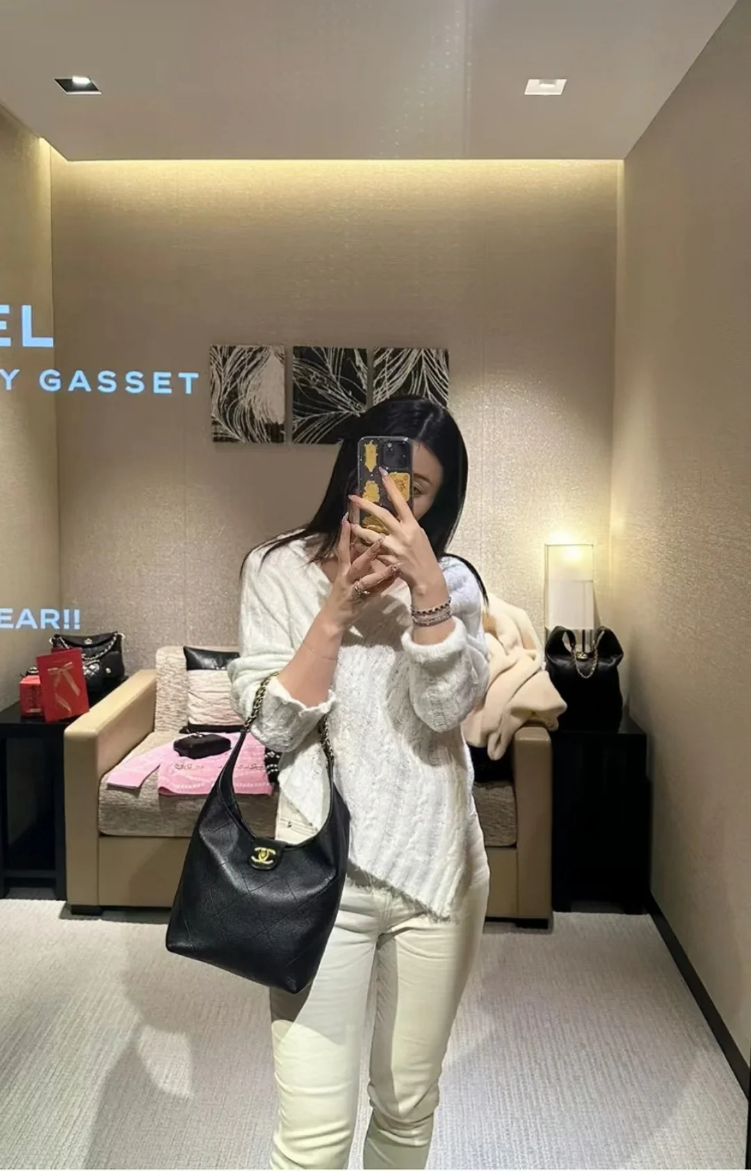 Сумка-хобо Chanel 25p Small Hippie Bag - черная