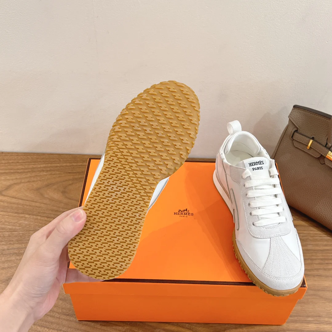 Повседневные туфли Hermes 2024 - белые