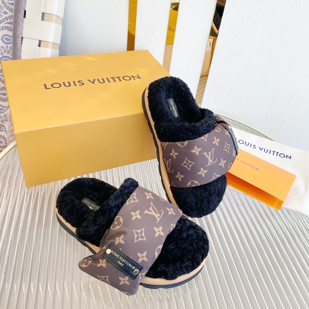 LV - Тапочки на платформе из натуральной овечьей кожи