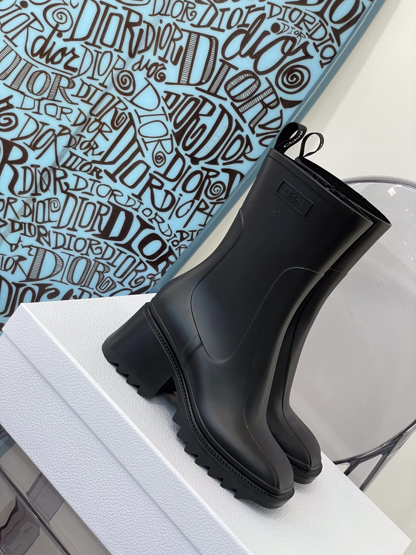 Обувь Chloe - Chloe - платформа - резиновые сапоги - черные