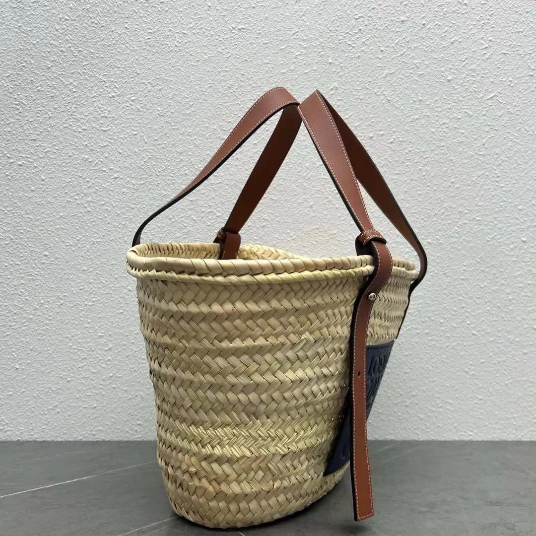 Соломенная сумка Loewe - 40 см - Большая - Черная