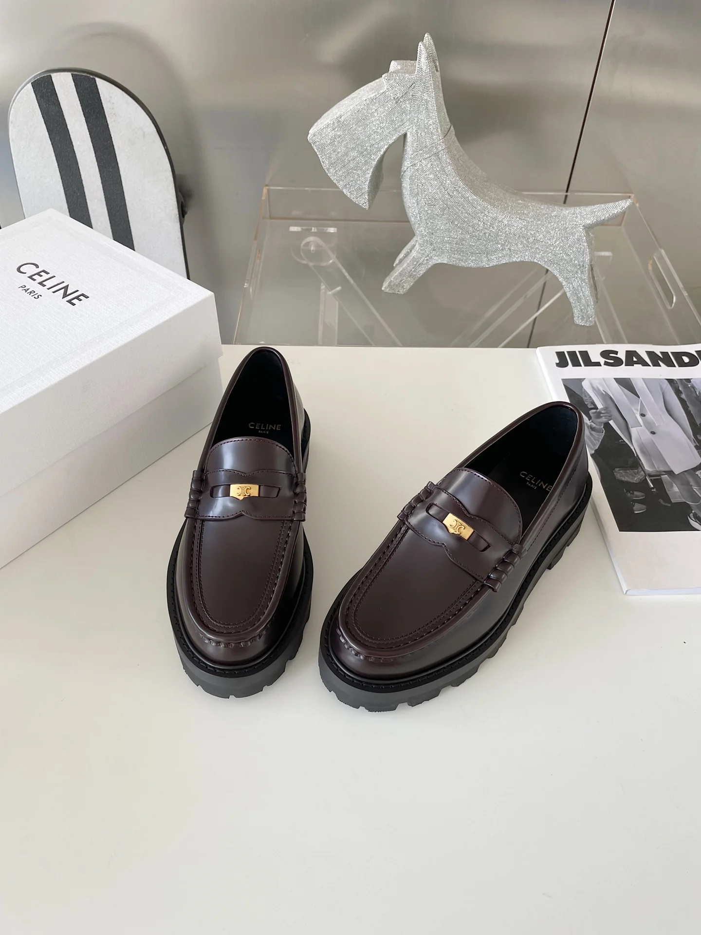 Обувь Celine - Celine - фурнитура, пряжка - кожа - лоферы на плоской подошве