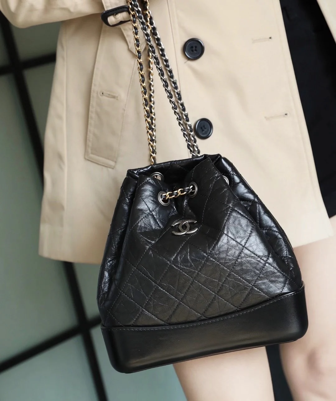 Классический рюкзак-хобо Chanel - черный