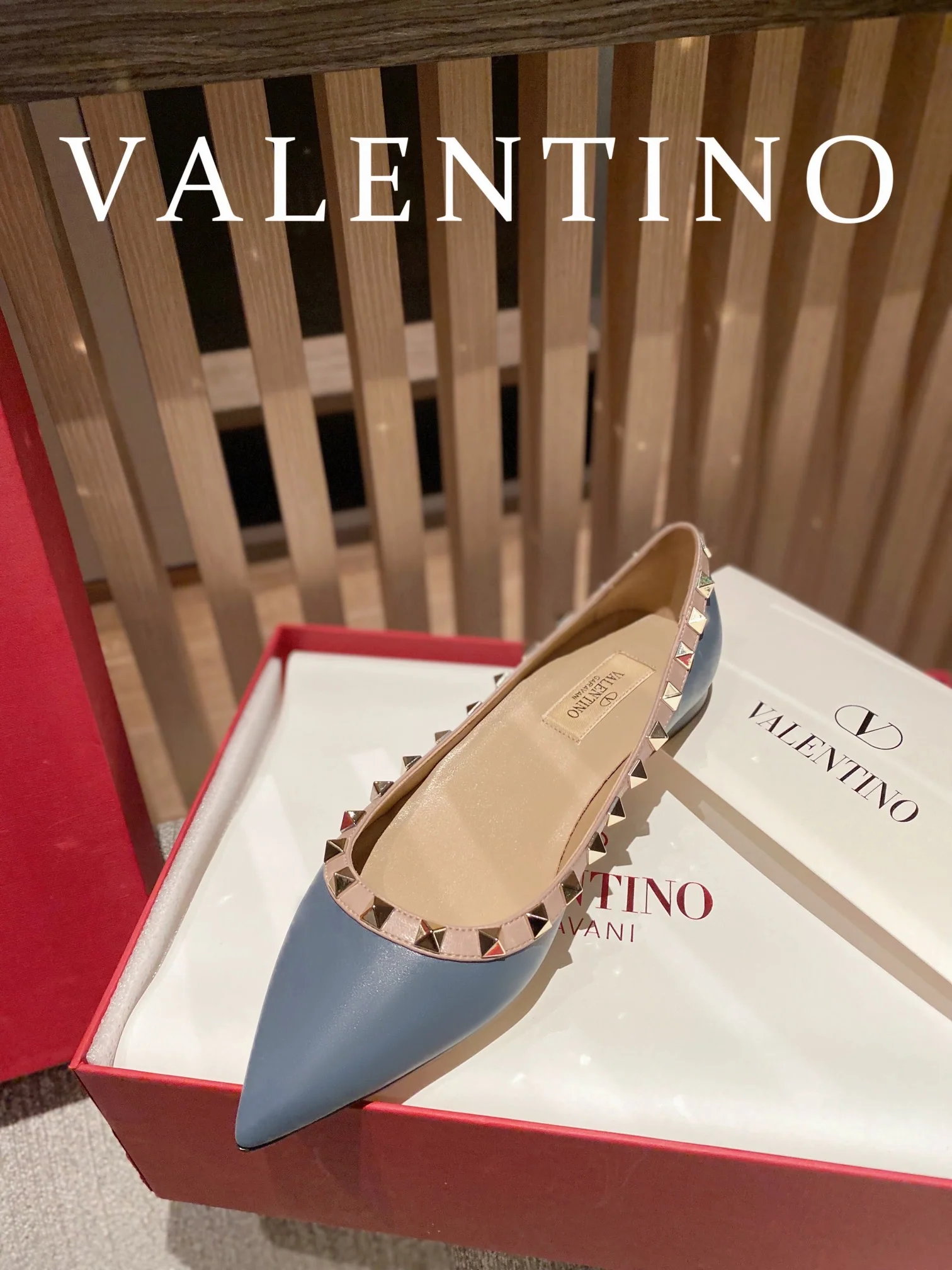 Классические балетки Valentino - синие