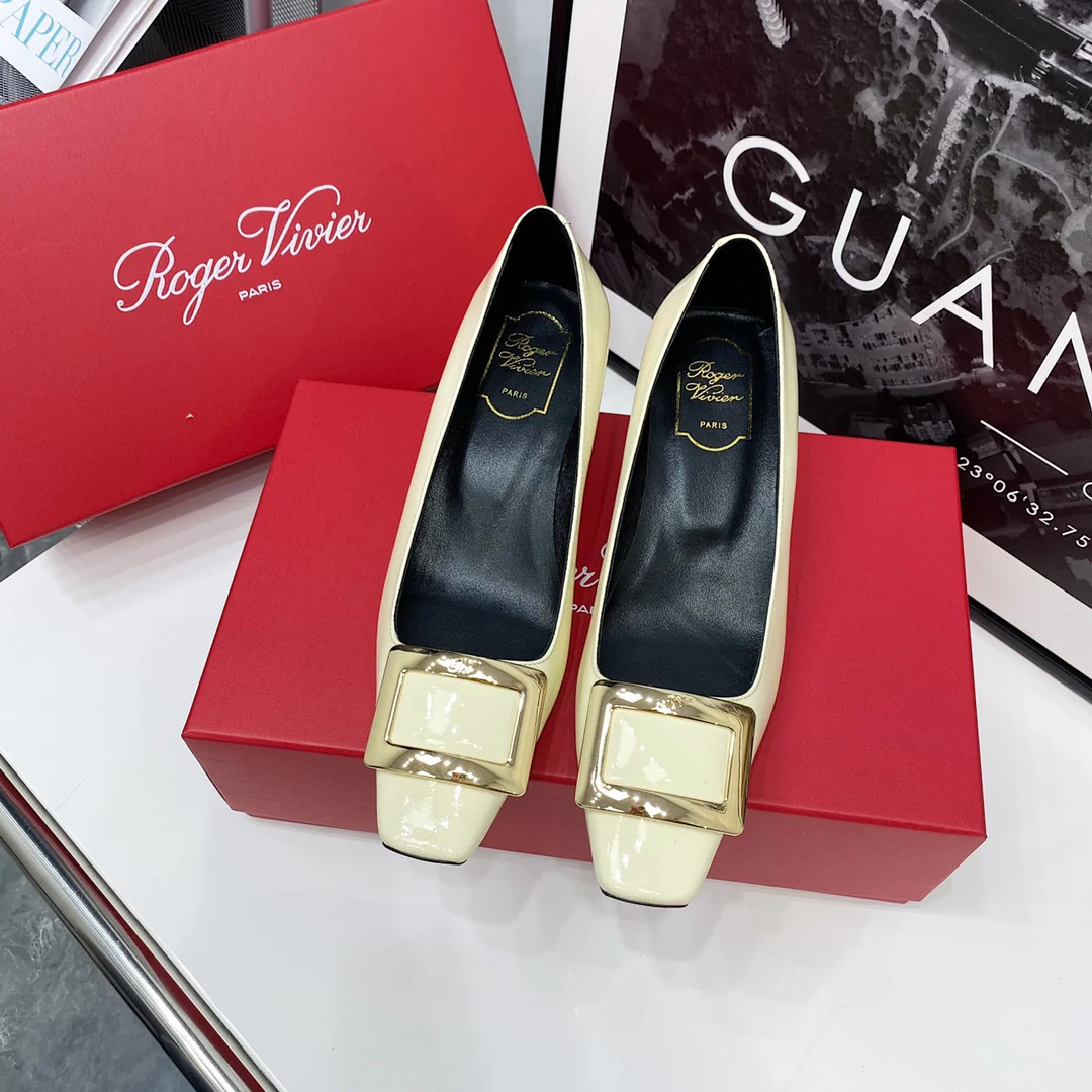 Каблук RV-4-5 см, квадратный, кремовый