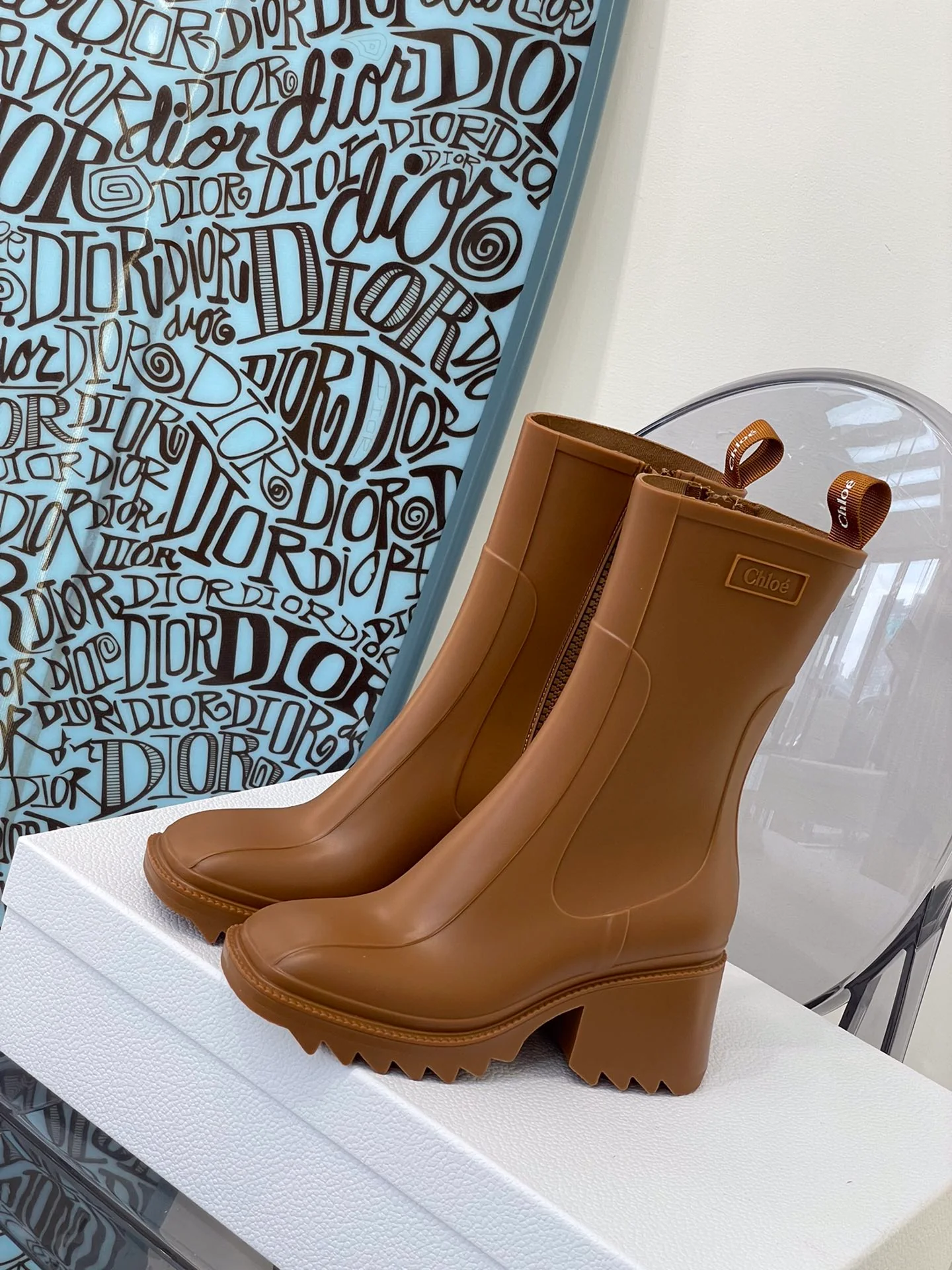 Обувь Chloe - Резиновые сапоги на платформе Chloe