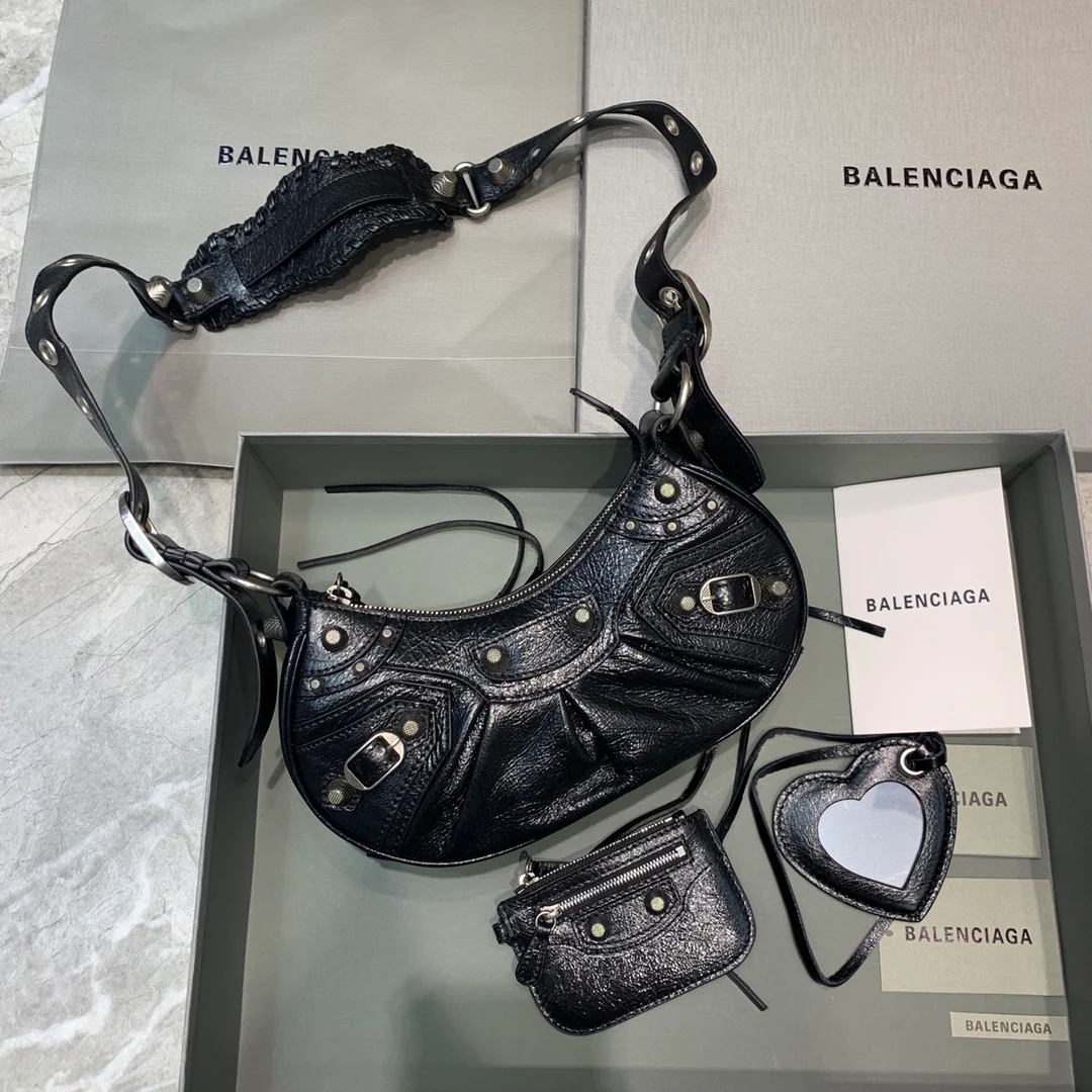 Сумка Balenciaga Le Cagole Half-Moon через плечо - маленький размер