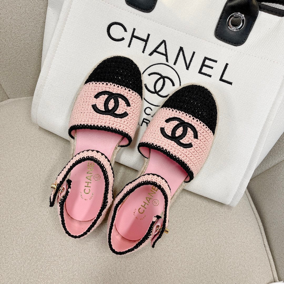 Chanel - Вязаные балетки