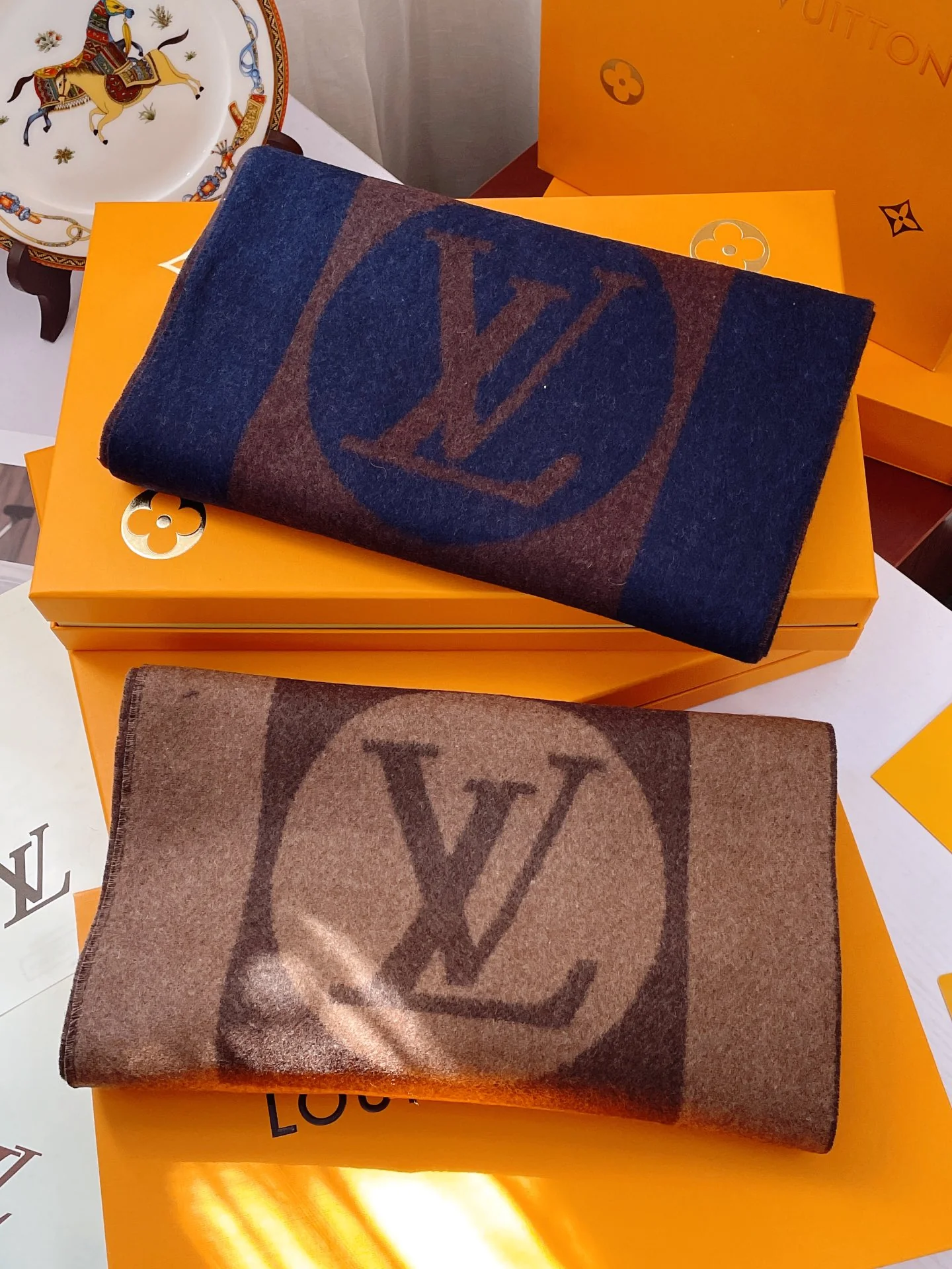 Двусторонний кашемировый шарф LV - 32-200 см