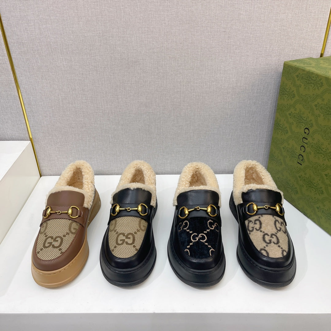 Gucci - Меховые зимние сапоги