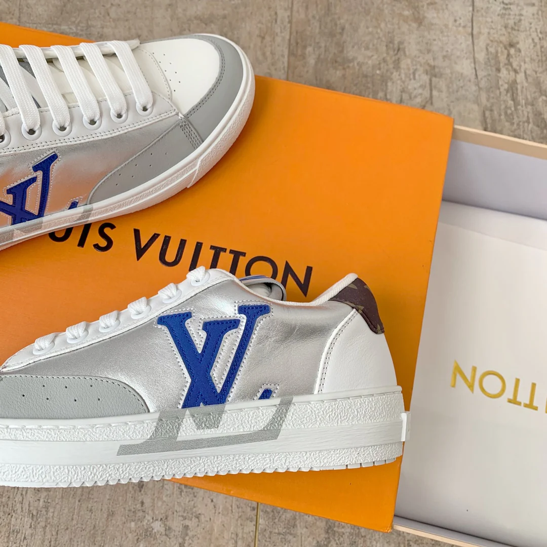 Кроссовки LV 2022 Must-Have - серия Charlie - серебристо-синие
