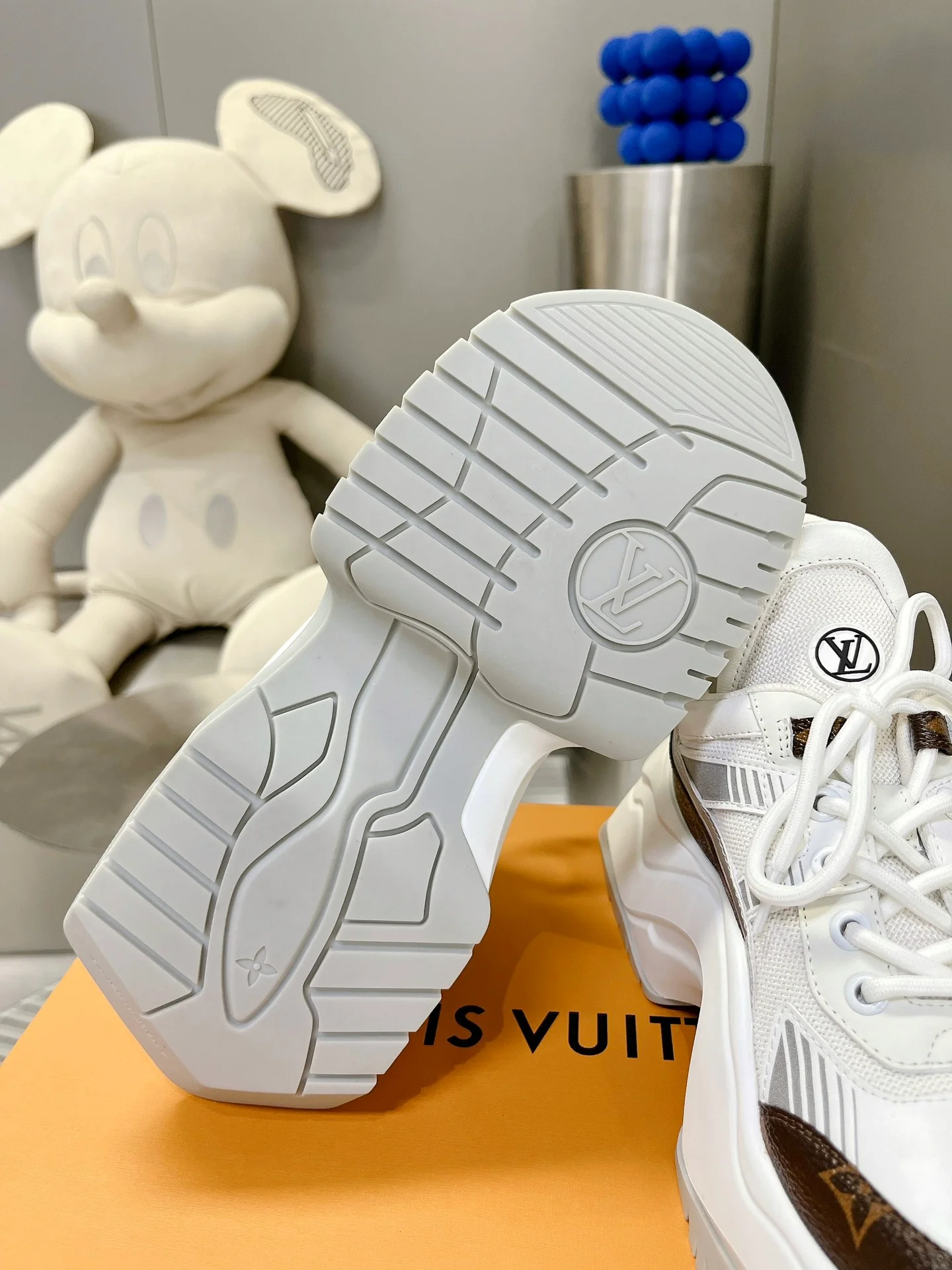 Кроссовки LV Archlight 2-0 Dad Shoes - Подиумный стиль - Бело-коричневые