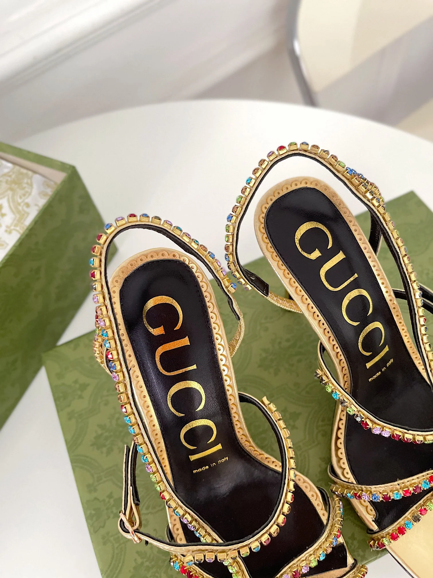 Босоножки на высоком каблуке Gucci - 2