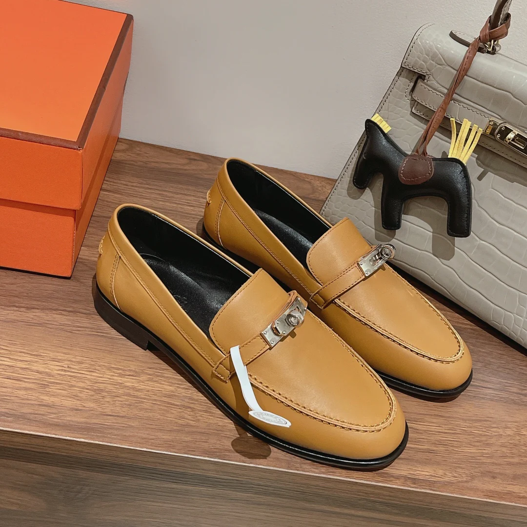 Лоферы Hermes Kelly с пряжкой - 3