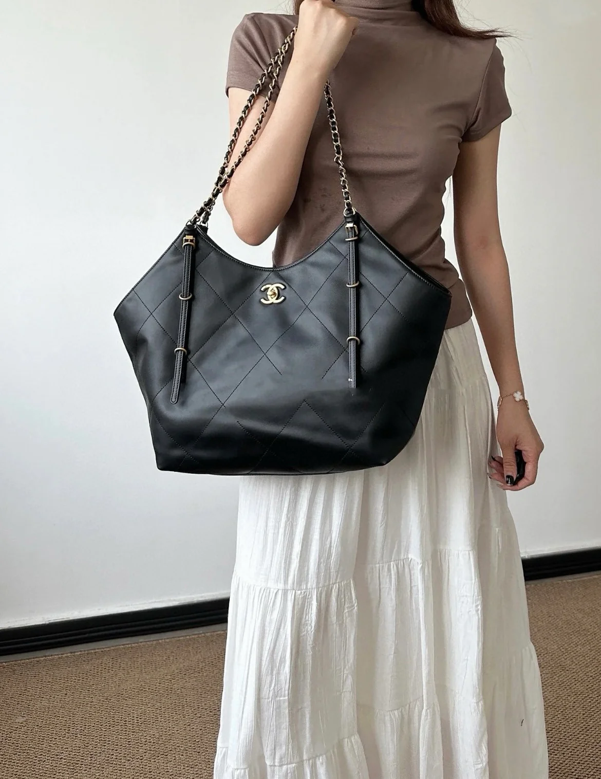 Большая сумка-шоппер 25s - черная