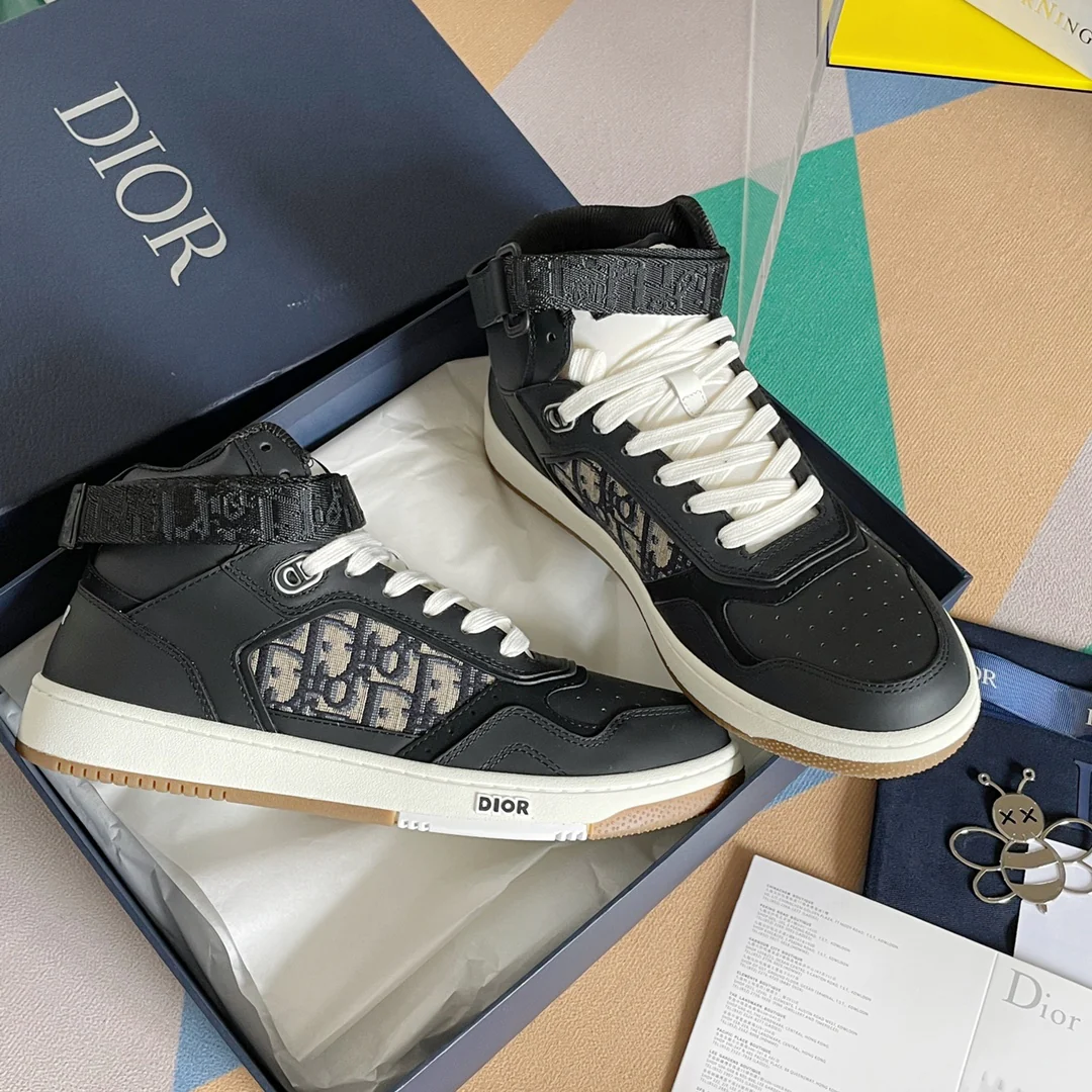 Кроссовки Dior B27 Series - Monogram High-Top - Парные - Черные