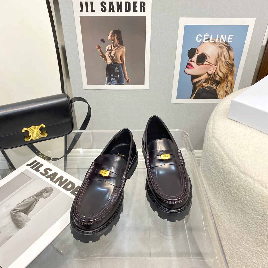Лоферы Celine на платформе без каблука