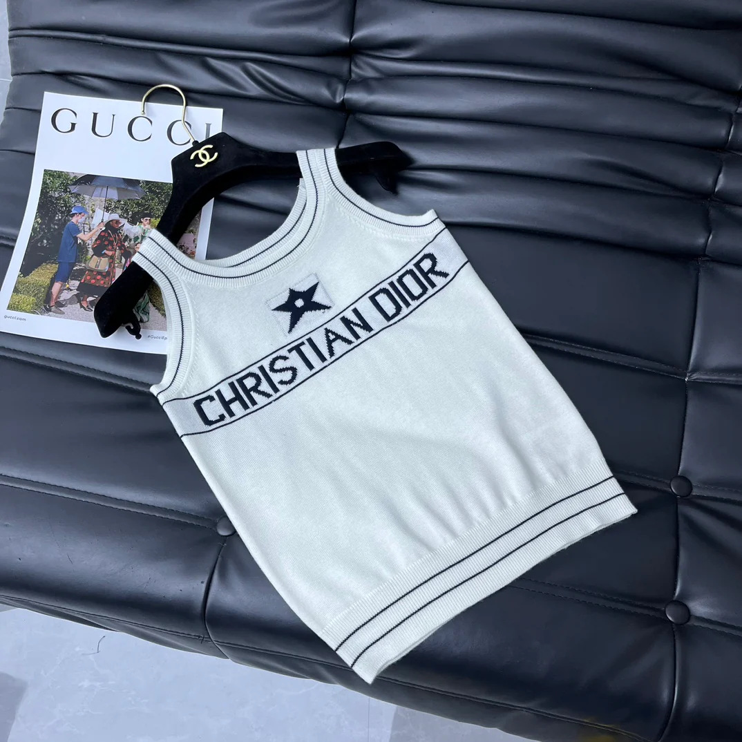 Dior - 2403-24 Новинка: Вязаный жилет с буквами