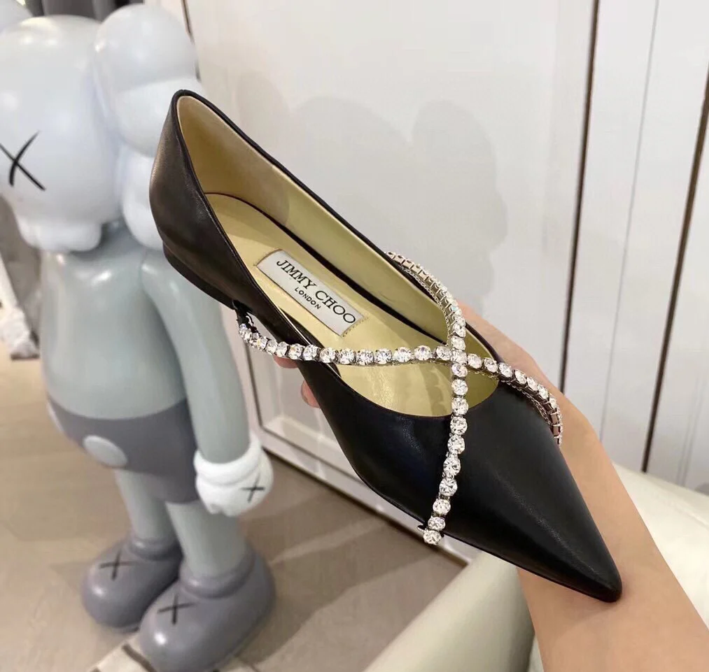 Балетки Jimmy Crystal Diamond Series - черные