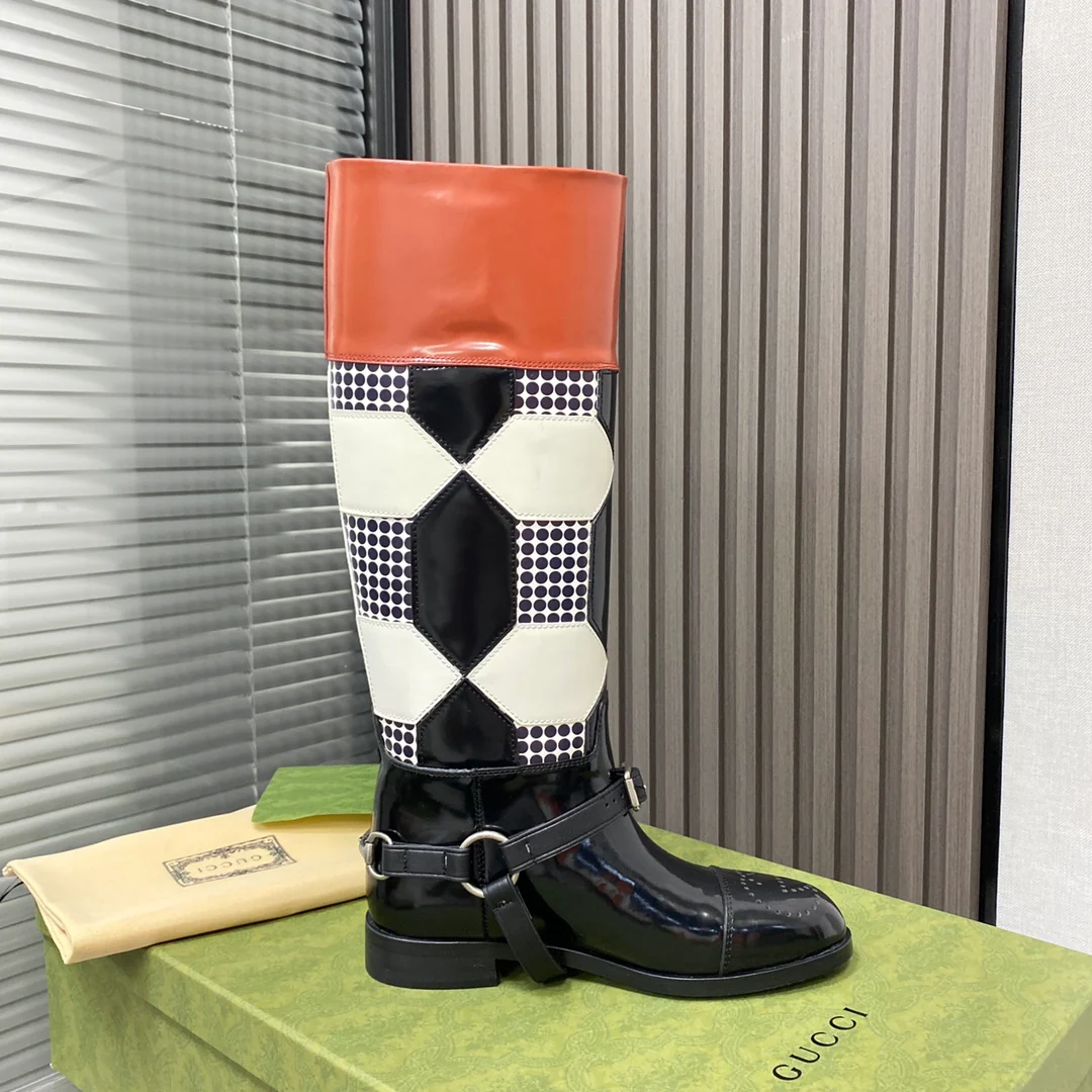 Новинка сезона осень/зима 2022 от Gucci - сапоги для верховой езды в стиле подиума - 1