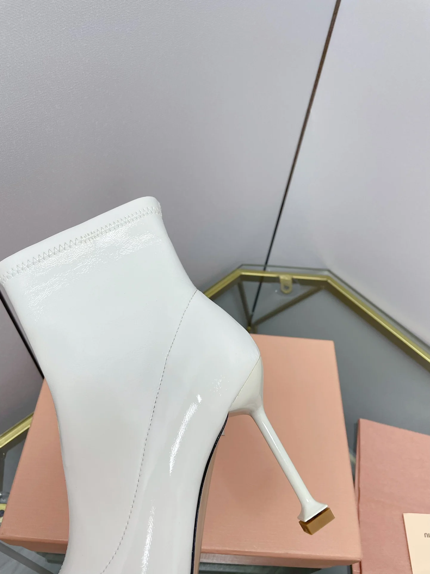 Miu Miu - Ботинки на шпильке с круглым носком