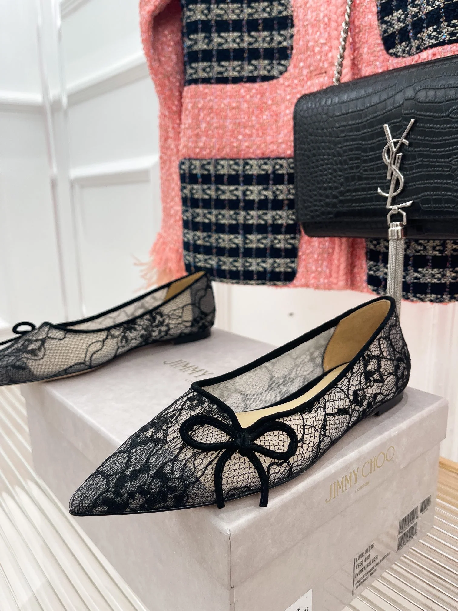 Jimmy - Новинка сезона весна/лето 2022 - Балетки с бантом и кружевом