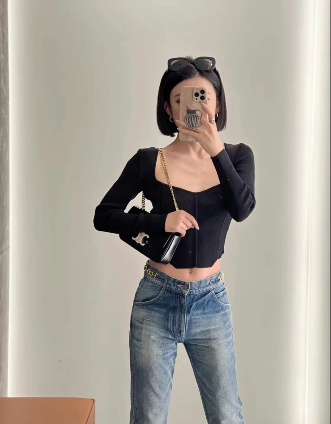 Сумка через плечо Celine Arc de Triomphe - черная