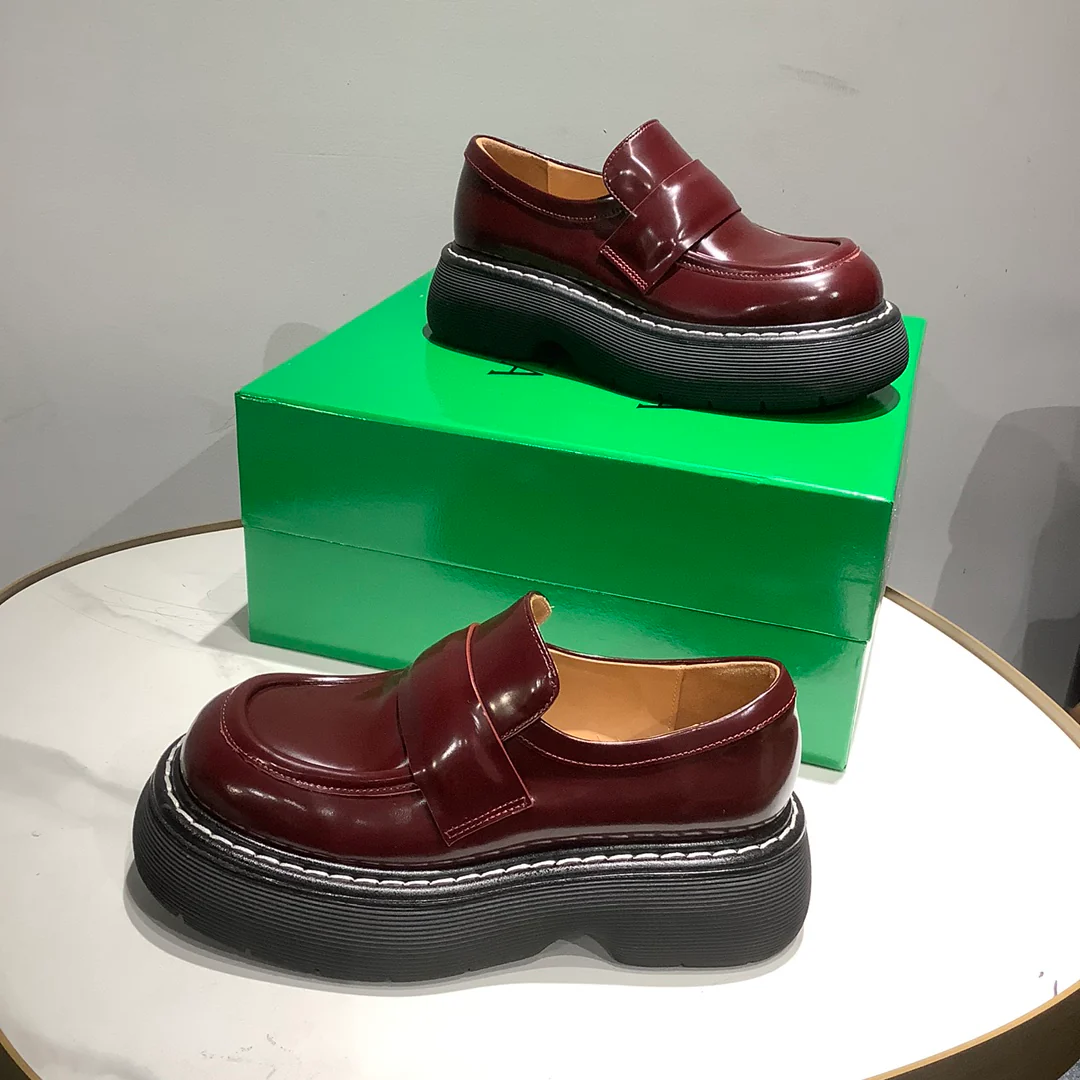 BV - Ботинки Dr. Martens на платформе - Бордовые