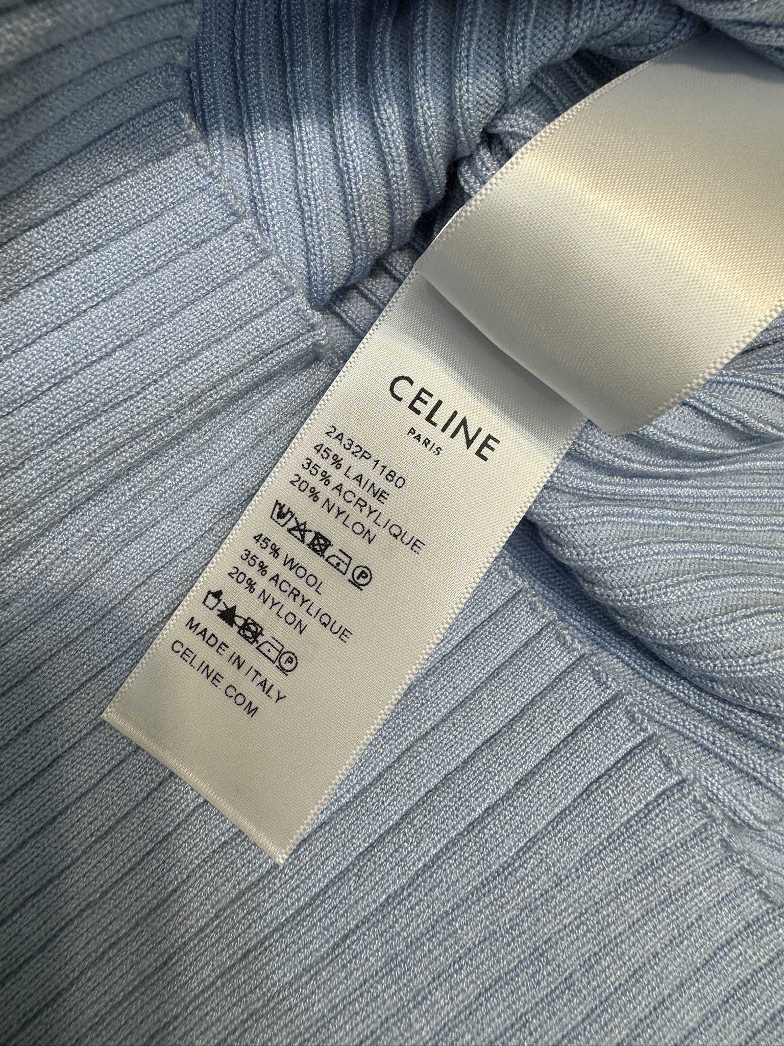 Вязаный жилет Celine-2403, синий
