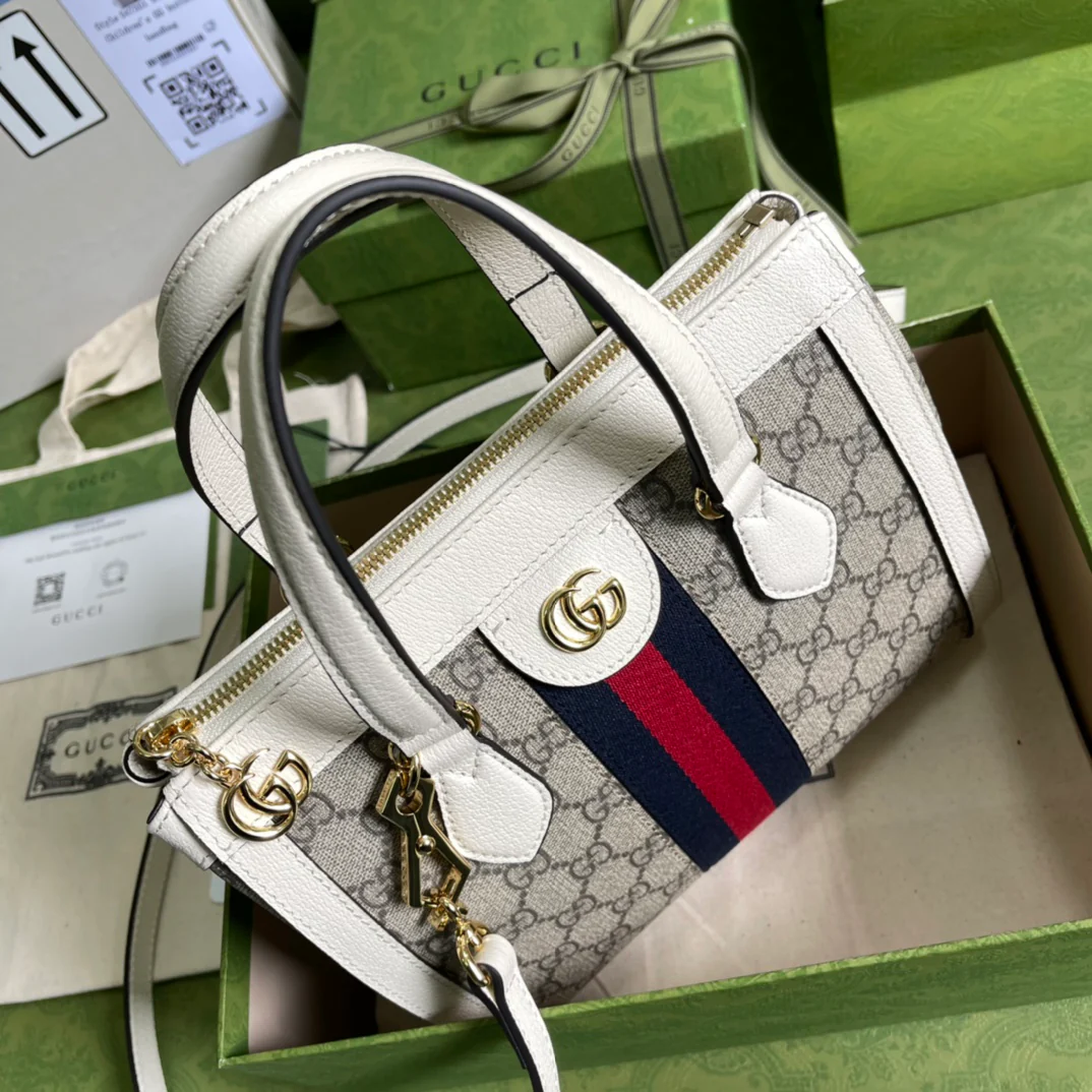 Мини-сумочка Gucci Ophidia - 24x20 см - 5x10 см - белая