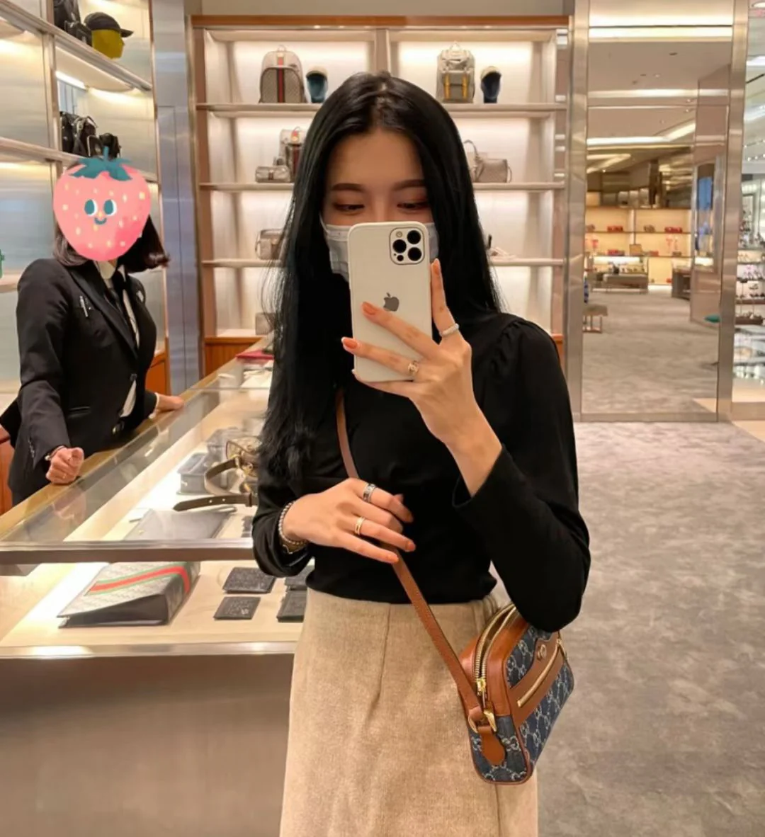 Gucci-牛仔丹宁相机包