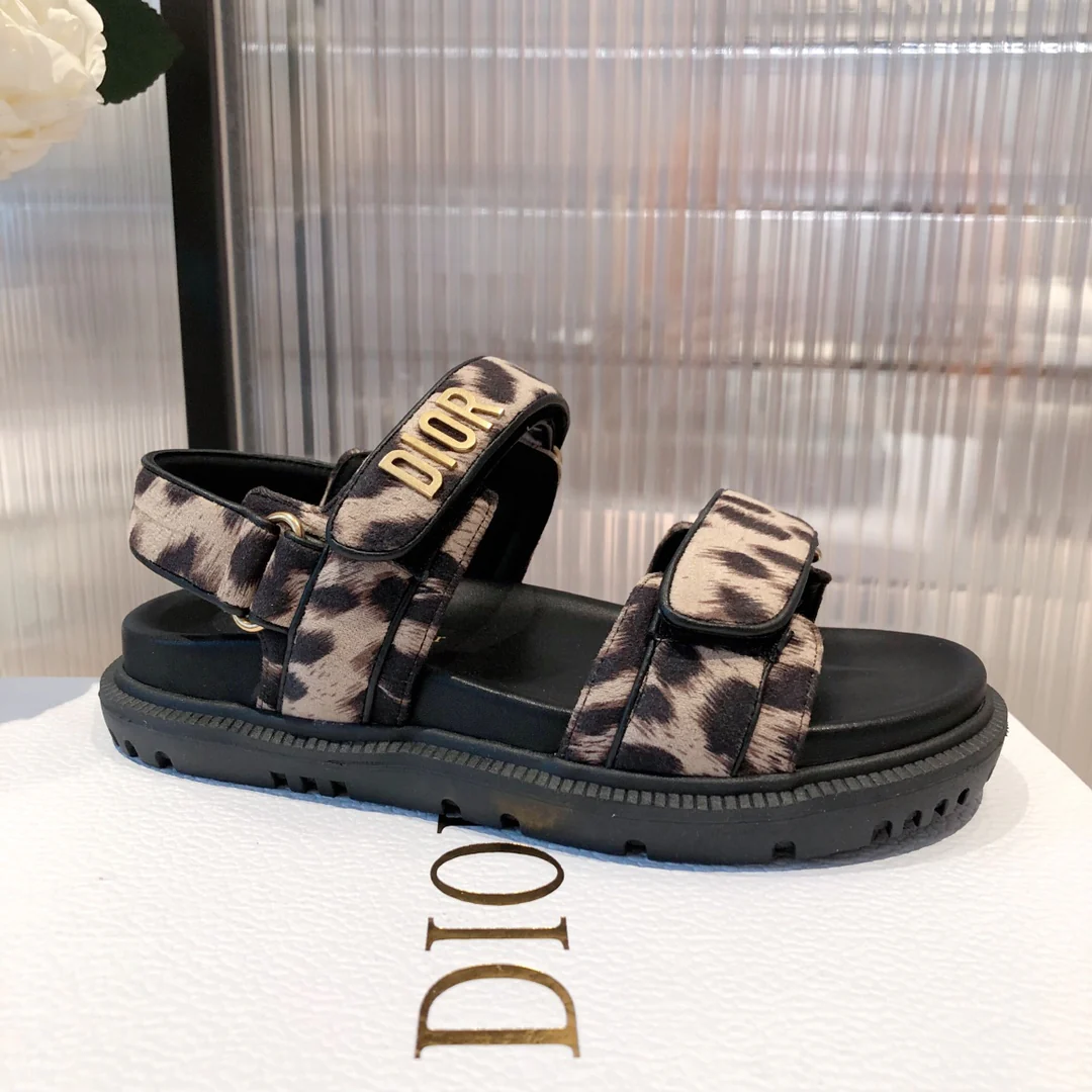 Dior - Сандалии с леопардовым принтом