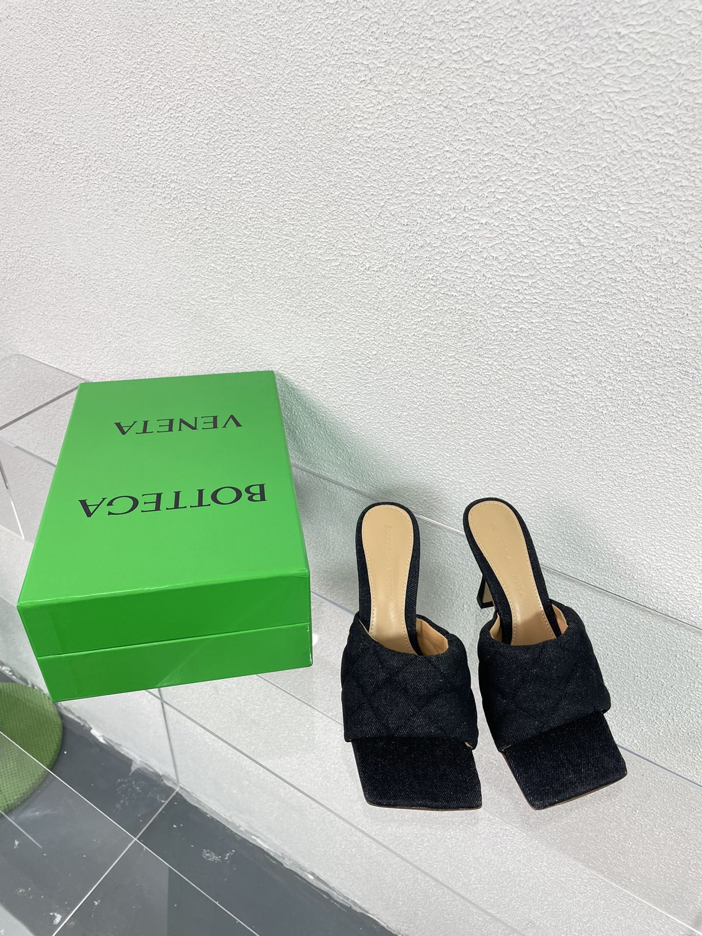 BV - Туфли на высоком каблуке из овечьей кожи - Черные