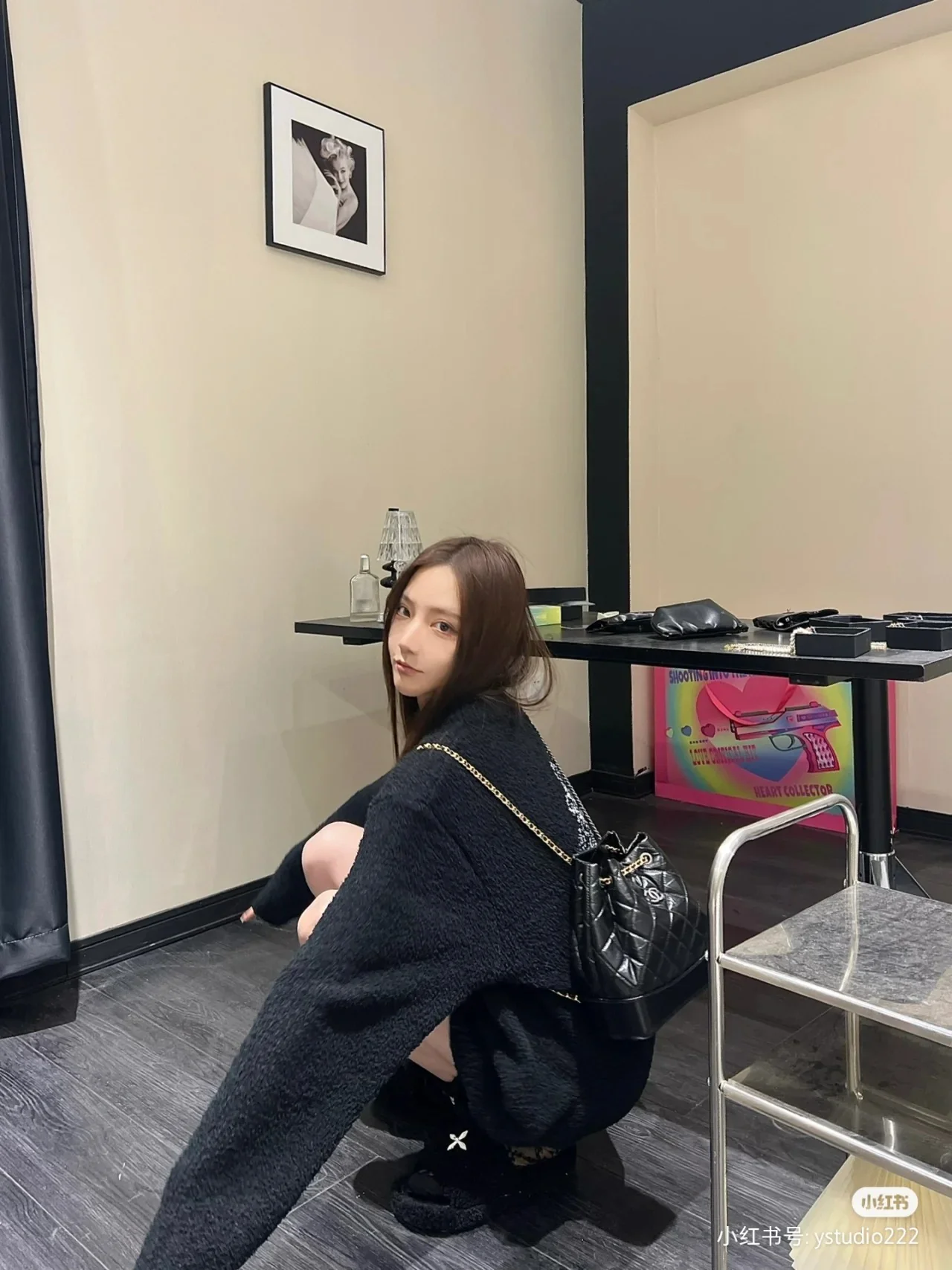 Рюкзак-хобо Chanel Gabrielle с цепочкой Twinkle Chain - черный