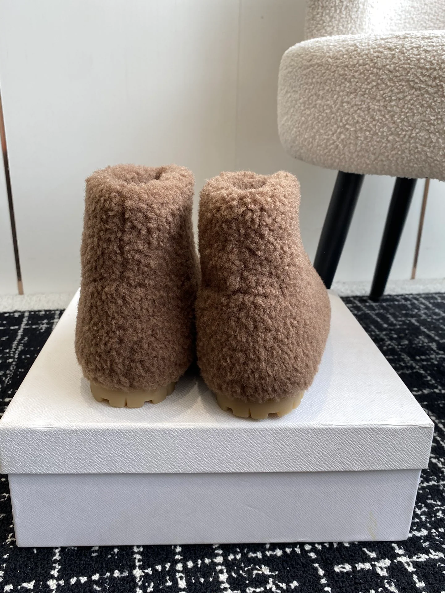 Шерстяные сапоги Miu Miu 2024 - Кофейно-коричневый