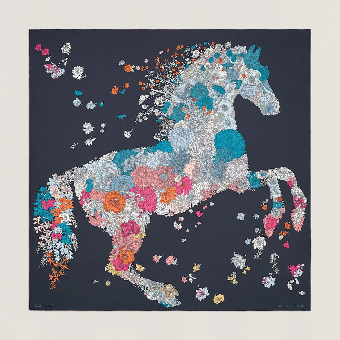 Шелковый шарф Hermes Floral 90 - в запечатанной коробке