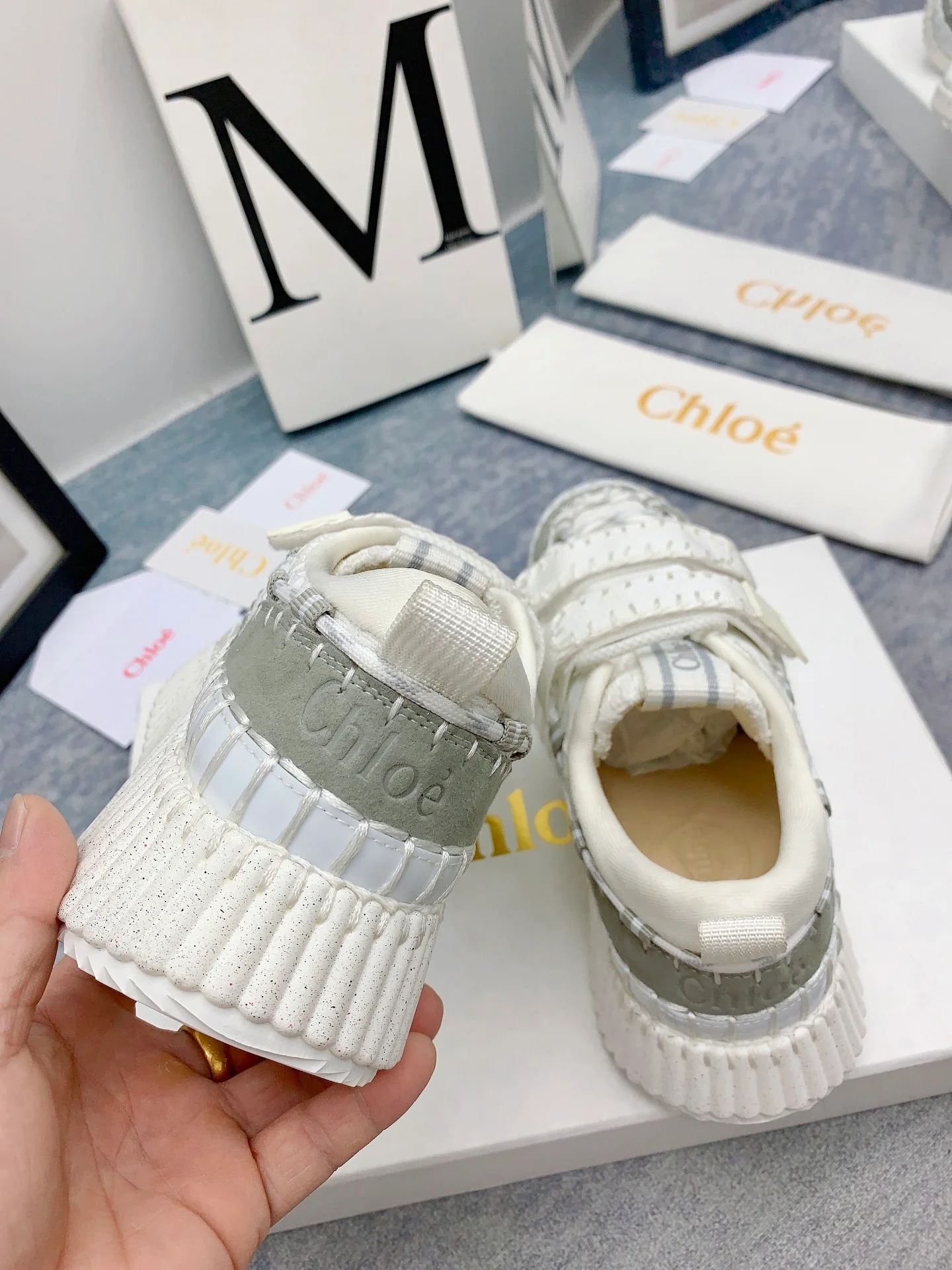 Кроссовки Chloe-nama-sneaker Rainbow Series - Кроссовки на липучках - Белые