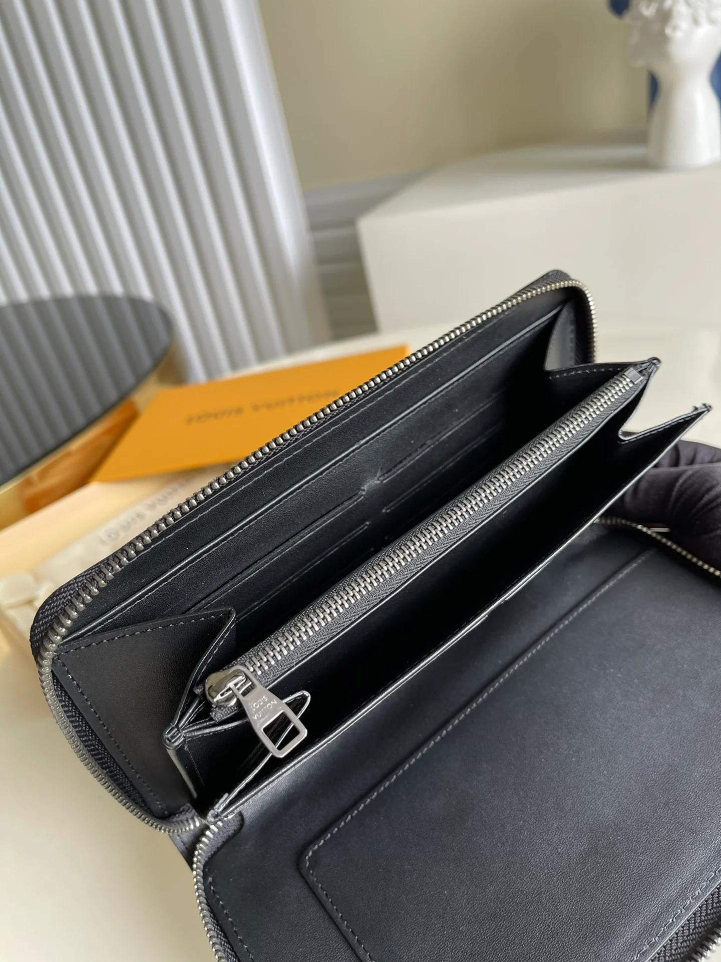 Мужской длинный кошелек/клатч LV-N60003 с тиснением и застежкой-молнией