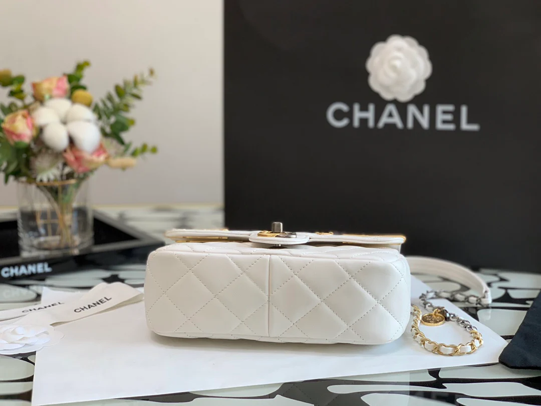 Новинка сезона осень/зима 2022 от Chanel - сумка с клапаном и значком - 22 см