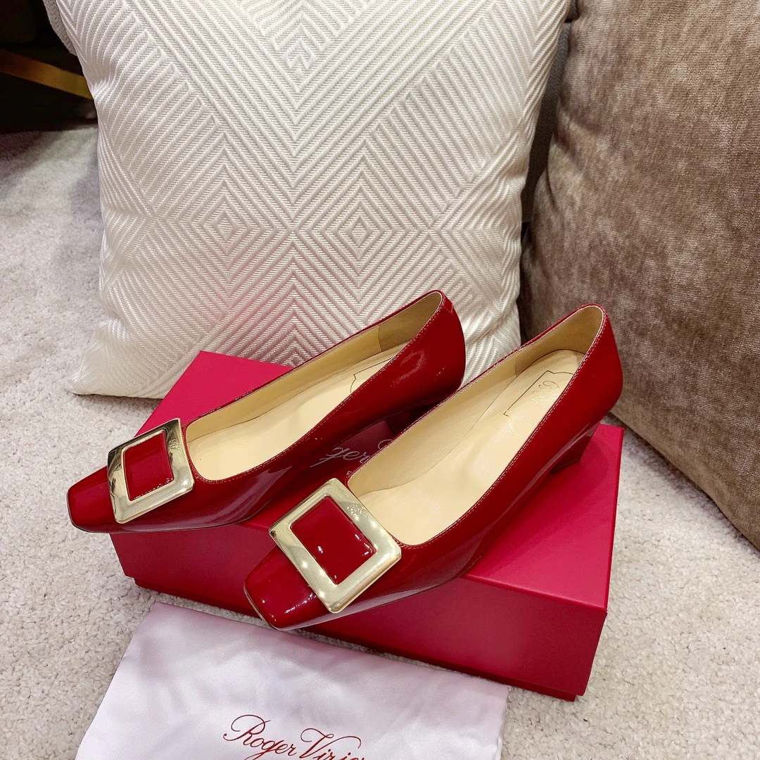 Каблук-блок RV-4-5 см, бордовый-1