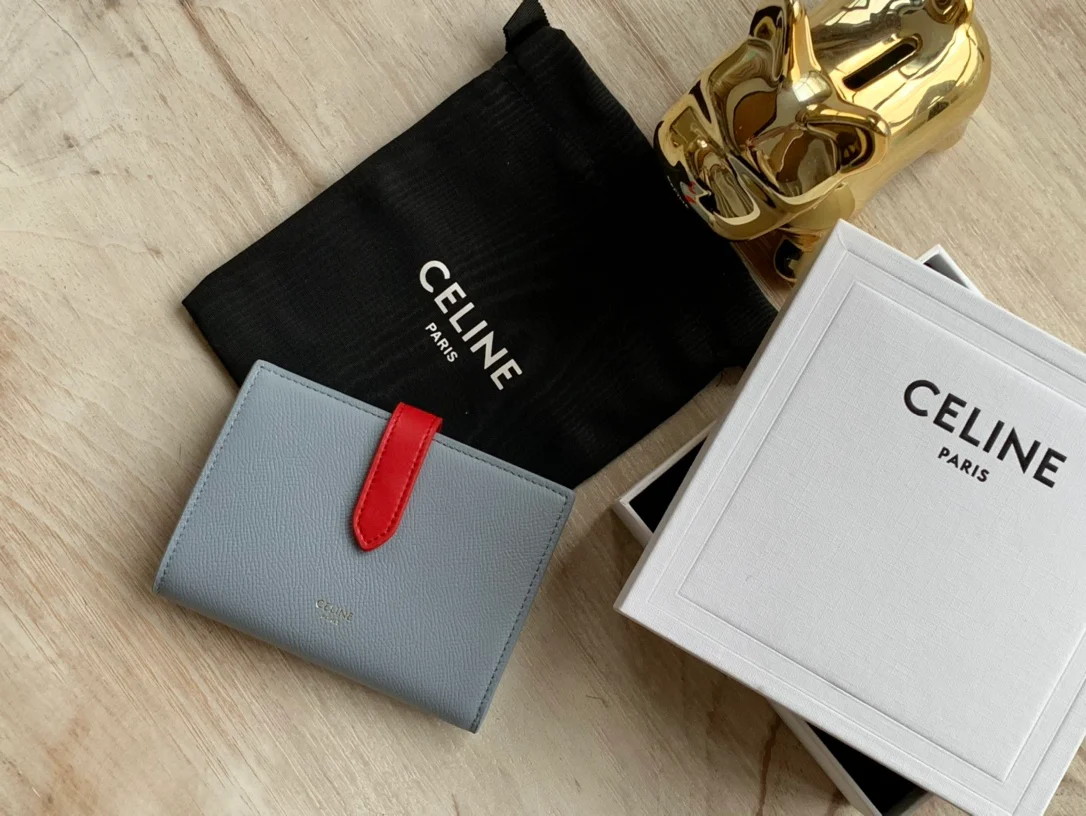 Кошелек Celine Strap из зернистой телячьей кожи - 3