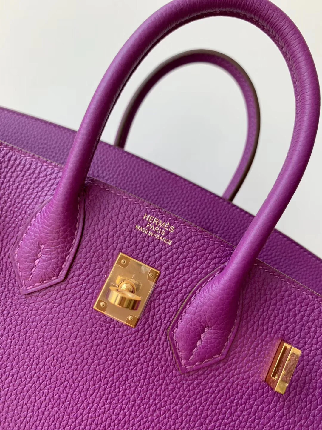 Hermes Birkin 25 Togo P9 Anemone Purple Gold Buckle